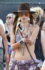 ALESSANDRA AMBROSIO in Bikini Top at Coachella Festival