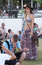 ALESSANDRA AMBROSIO in Bikini Top at Coachella Festival