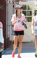 ALESSANDRA AMBROSIO in Tight Shorts Out in Brentwood