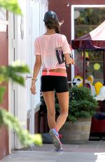 ALESSANDRA AMBROSIO in Tight Shorts Out in Brentwood