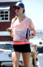 ALESSANDRA AMBROSIO in Tight Shorts Out in Brentwood