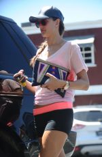 ALESSANDRA AMBROSIO in Tight Shorts Out in Brentwood