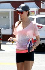 ALESSANDRA AMBROSIO in Tight Shorts Out in Brentwood