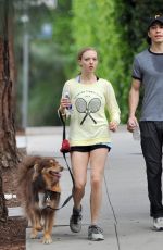 AMANDA SEYFRIED and Justin Long Jogging in Los Feliz