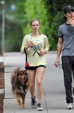AMANDA SEYFRIED and Justin Long Jogging in Los Feliz