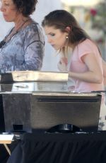 ANNA KENDRICK on the Set of Cake Movie in Los Angeles