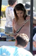ANNA KENDRICK on the Set of Cake Movie in Los Angeles