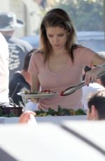 ANNA KENDRICK on the Set of Cake Movie in Los Angeles