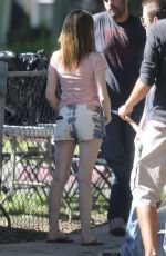 ANNA KENDRICK on the Set of Cake Movie in Los Angeles