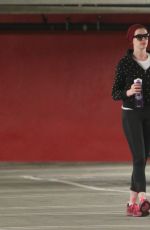 ANNE HATHAWAY in Tights Out in Los Angeles 2604