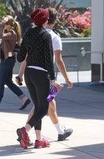 ANNE HATHAWAY in Tights Out in Los Angeles 2604