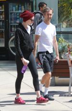 ANNE HATHAWAY in Tights Out in Los Angeles 2604