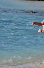APRIL SUMMERS in Bikini on the Beach in Barbados