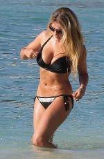 APRIL SUMMERS in Bikini on the Beach in Barbados