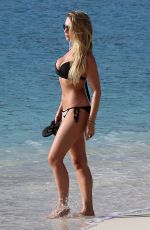APRIL SUMMERS in Bikini on the Beach in Barbados