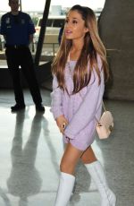 ARIANA GRANDE in Short Shorts at Airport in Washington