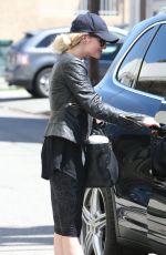 ASHLEE SIMPSON in Leggings Out and About in Los Angeles