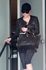 ASHLEE SIMPSON in Leggings Out and About in Los Angeles