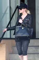 ASHLEE SIMPSON in Leggings Out and About in Los Angeles