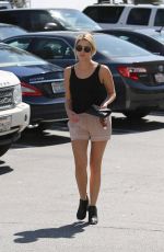 ASHLEY BENSON in Tank Top and Shorts Out in West Hollywood