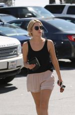 ASHLEY BENSON in Tank Top and Shorts Out in West Hollywood