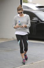 ASHLEY GREENE in Leggings Leaves a Gym in West Hollywood
