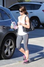 ASHLEY GREENE in Tights at a Gym in West Hollywood