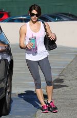 ASHLEY GREENE in Tights at a Gym in West Hollywood