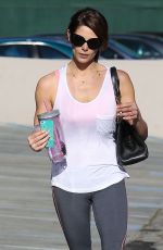 ASHLEY GREENE in Tights at a Gym in West Hollywood