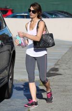 ASHLEY GREENE in Tights at a Gym in West Hollywood