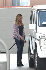 ASHLEY TISDALE at a Gas Station in Los Angeles