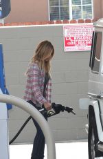 ASHLEY TISDALE at a Gas Station in Los Angeles