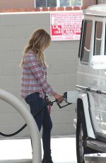 ASHLEY TISDALE at a Gas Station in Los Angeles