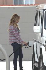 ASHLEY TISDALE at a Gas Station in Los Angeles