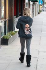 ASHLEY TISDALE Heading to a Gym in Studio City