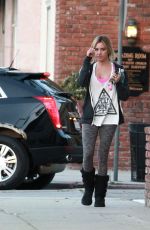 ASHLEY TISDALE Heading to a Gym in Studio City