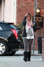 ASHLEY TISDALE Heading to a Gym in Studio City