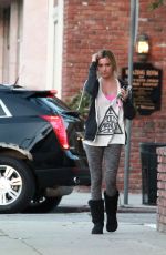 ASHLEY TISDALE Heading to a Gym in Studio City