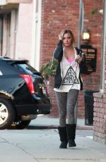 ASHLEY TISDALE Heading to a Gym in Studio City