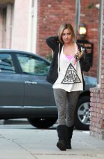 ASHLEY TISDALE Heading to a Gym in Studio City