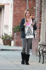 ASHLEY TISDALE Heading to a Gym in Studio City