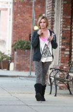 ASHLEY TISDALE Heading to a Gym in Studio City