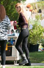 BELLA THORNE on the Set of Amityville in Los Angeles