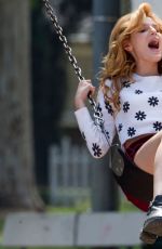 BELLA THORNE on the Set of Mostly Ghostly 2 in La Mar