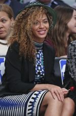 BEYONCE and Jay Z at Brooklyn Nets Basketball Game in New York