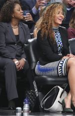 BEYONCE and Jay Z at Brooklyn Nets Basketball Game in New York