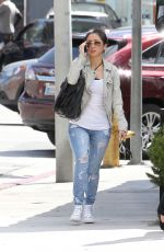 BRENDA SONG Leaves Hugos Restaurant in West Hollywood