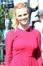 BROOKLYN DECKER on the Set of Extra in Los Angeles
