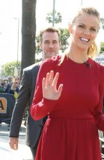 BROOKLYN DECKER on the Set of Extra in Los Angeles