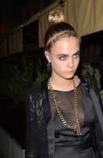 CARA DELEVINGNE and SIENNA MILLER Leaves TopShop Event in London